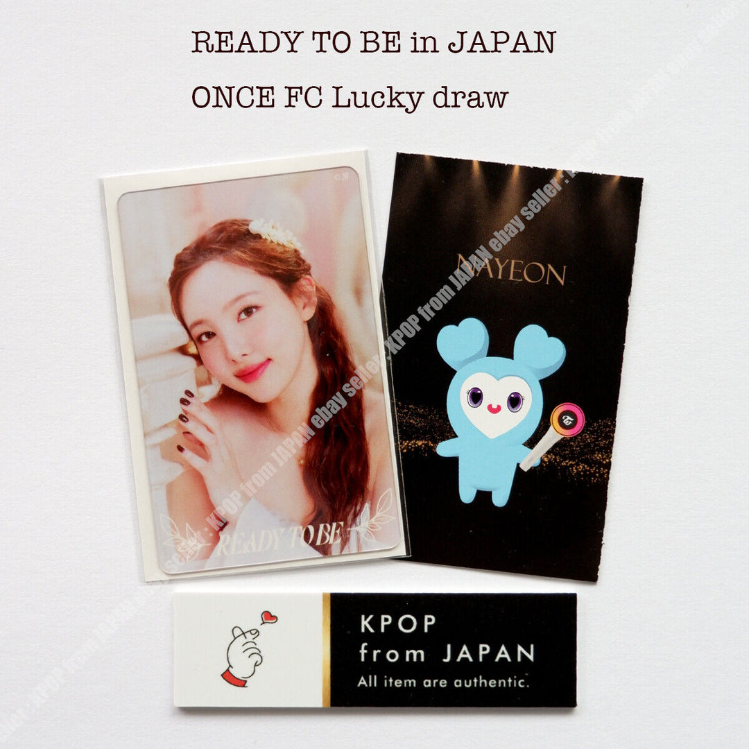 TWICE WORLD TOUR ' READY TO BE ' in JAPAN ONCE FC Lucky draw official photocard