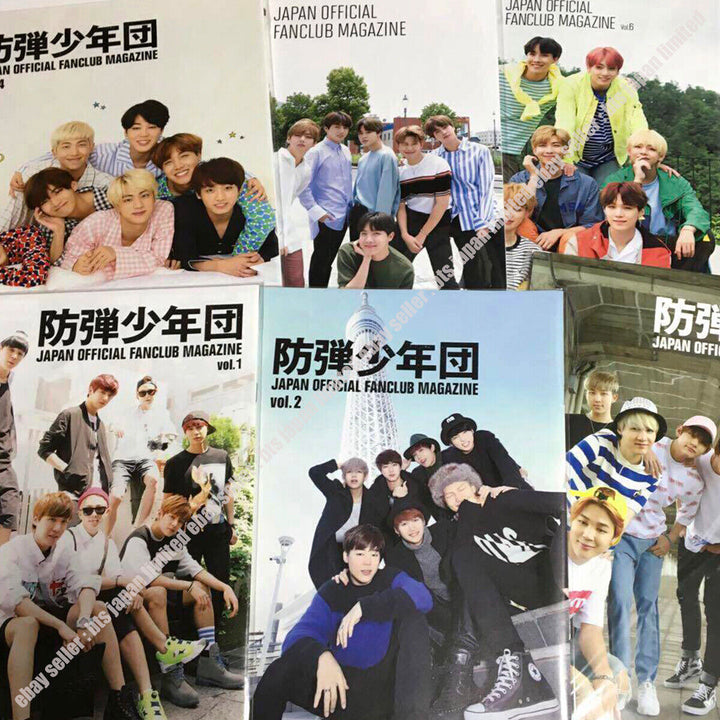 Revista oficial del club de fans de BTS Japón vol. 1 2 3 4 5 6 7 8 9 10 EJÉRCITO Club de fans JPFC 