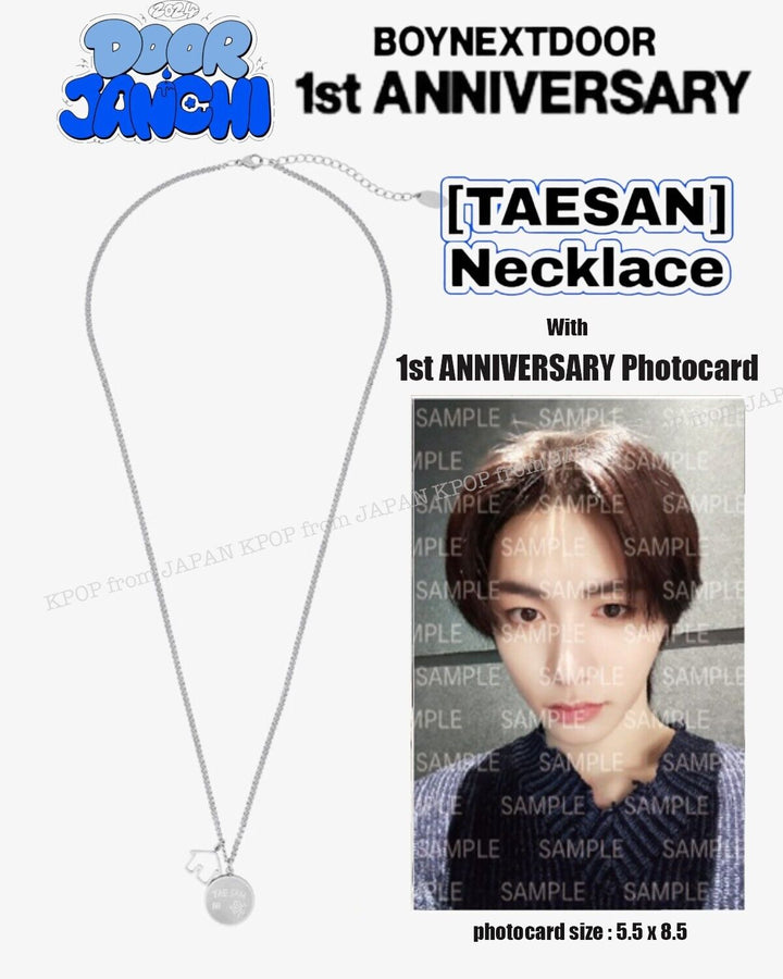 PRE TAESAN 1st ANNIVERSARY MD BOYNEXTDOOR Necklace with Photocard set ONEDOOR