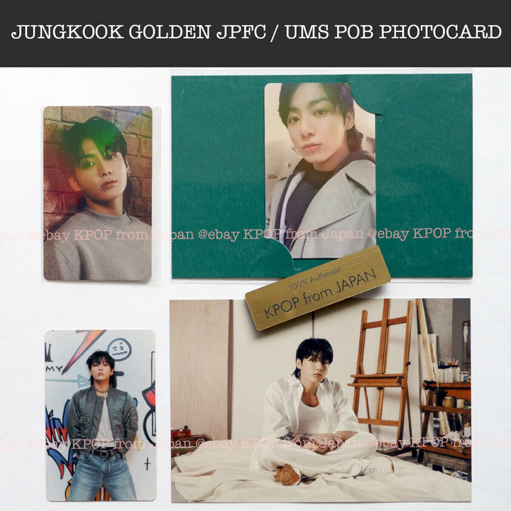 JUNG KOOK GOLDEN JPFC UMS POB Tarjeta fotográfica oficial JK PRE Benefit BTS 