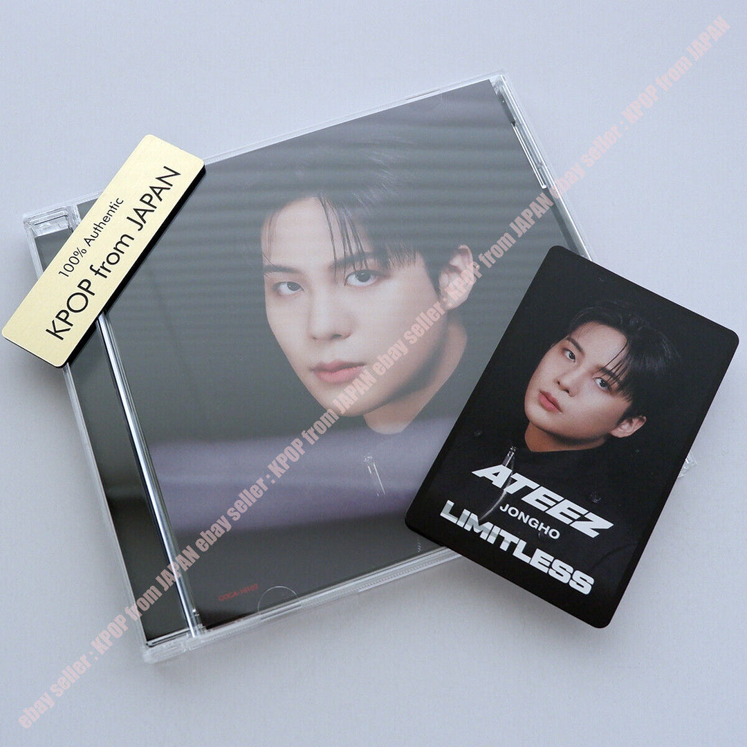 Chaqueta cambiadora oficial ATEEZ Limitless + CD estándar + tarjeta fotográfica de cupón HMV 