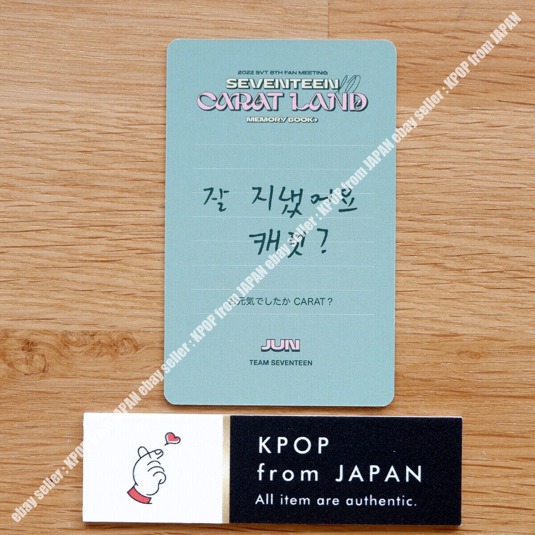 SEVENTEEN in CARAT LAND MEMORY BOOK DVD Official photocard 2022 SVT FAN MEETING