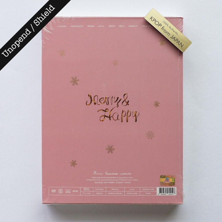 Unopened TWICE Merry & Happy MONOGRAPH Photobook DVD shield