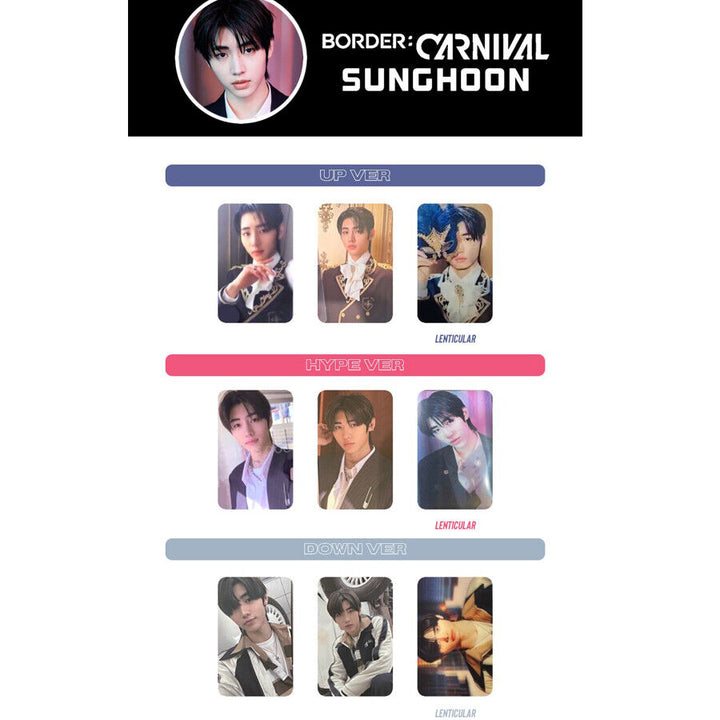 ENHYPEN SUNGHOON Official Photo card Border : Carnival Photocard PC