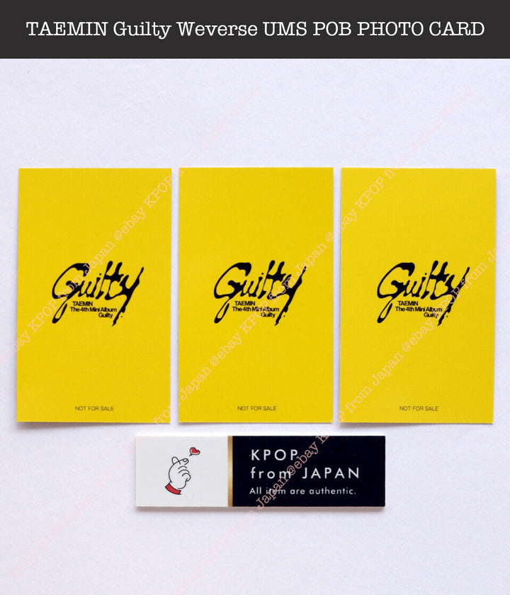 TAEMIN Guilty Weverse / UMS Japan limited Official POB Photocard Universal Music