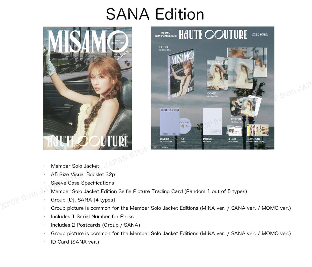 PRE MISAMO HAUTE COUTUR 2ND ALBUM JAPAN MINA SANA MOMO ONCE DELUXE HMV POB TWICE