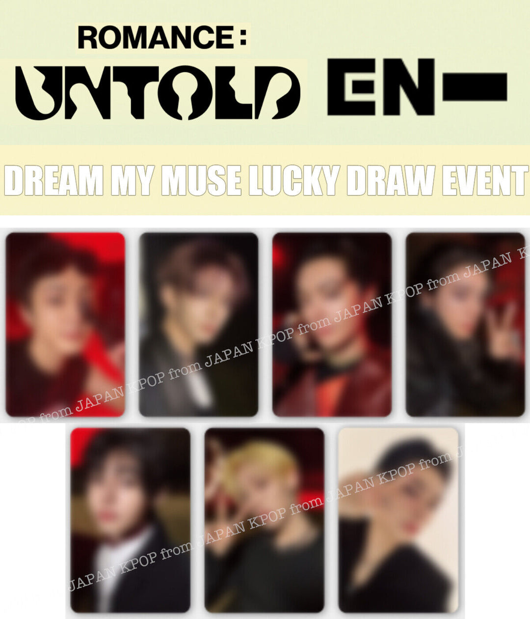 PRE ENHYPEN 'ROMANCE : UNTOLD' DREAM MY MUSE LUCKY DRAW EVENT Official Photocard