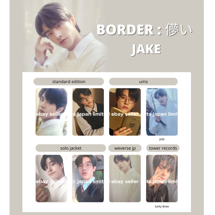 ENHYPEN JAKE BORDER : Hakanai Official Photo card Solo Universal weverse PC