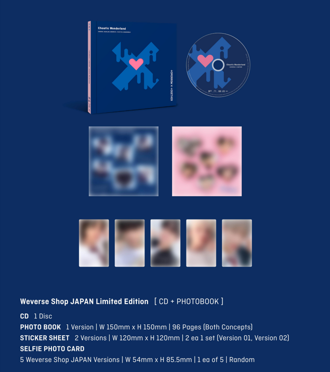 TOMORROW X TOGETHER TXT Chaotic Wonderland A , B , N , Universal Music , weverse