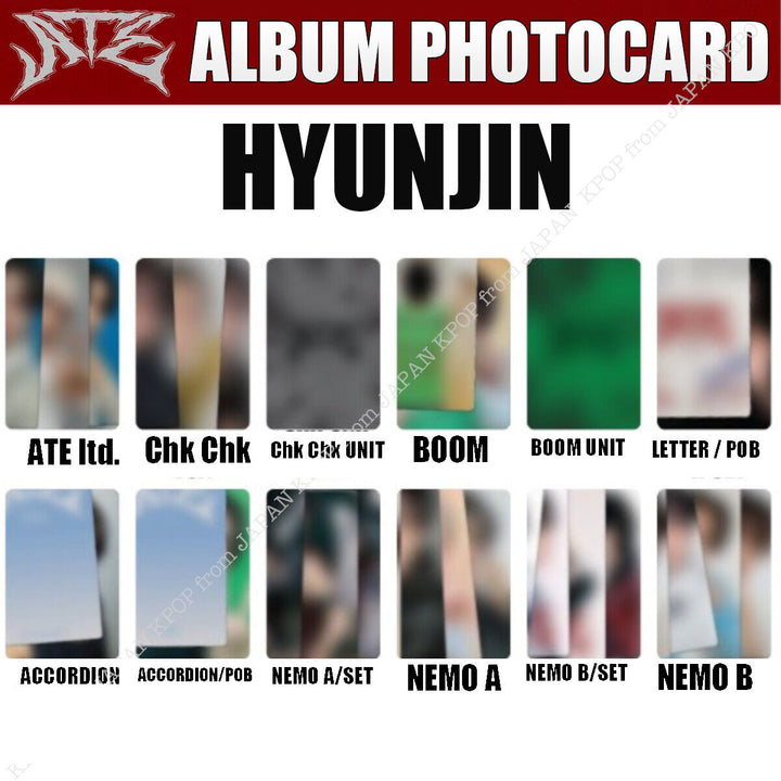 STRAY KIDS ATE OFFICIAL ALBUM PHOTOCARD Chk Boom Accordion NEMO Letter POB