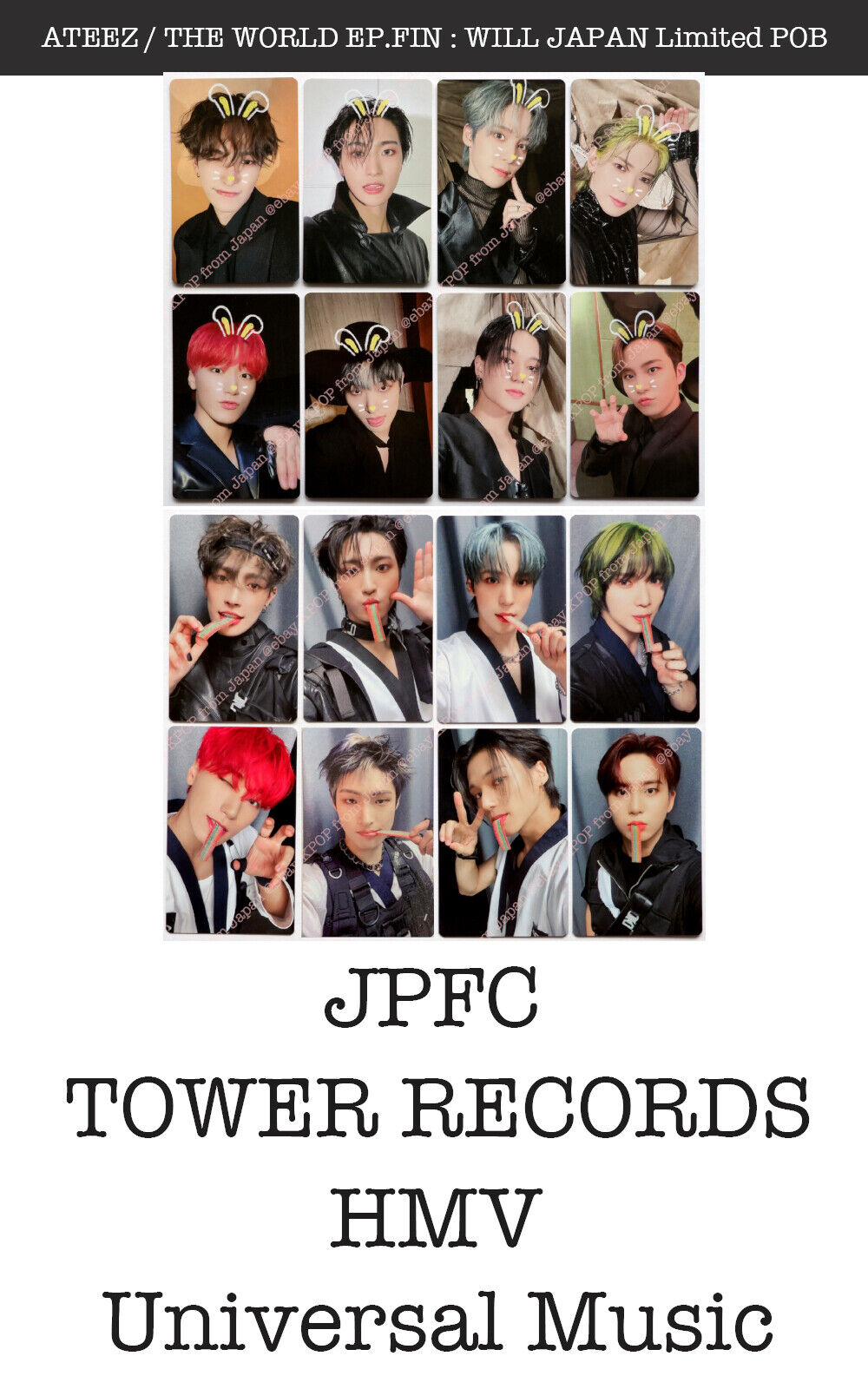 ATEEZ THE WORLD EP.FIN : WILL Japan POB Official Photocard Tower record HMV JPFC