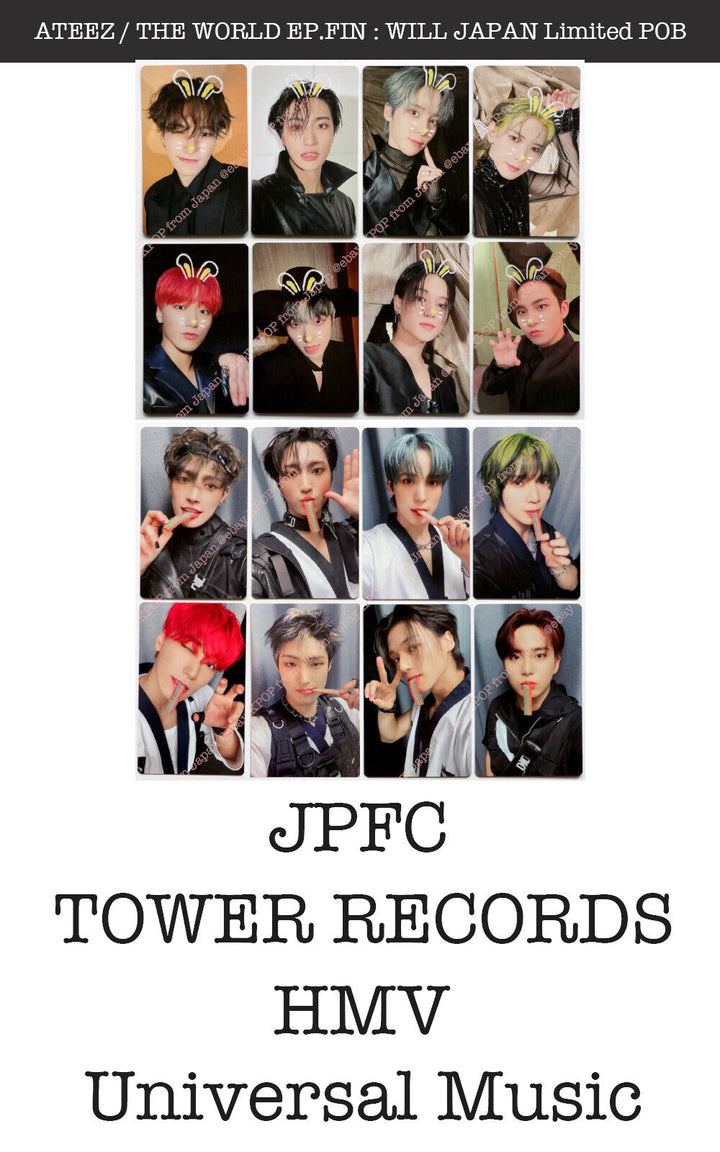 ATEEZ THE WORLD EP.FIN : WILL Japan POB Official Photocard Tower record HMV JPFC