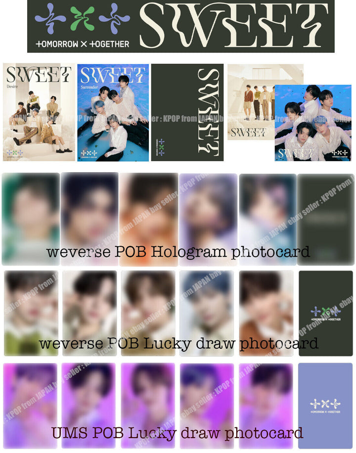 TXT SWEET weverse UMS 7net POB MAÑANA X JUNTOS Álbum de Japón 