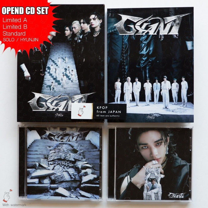 OPENED HYUNJIN STRAY KIDS GIANT LIMITED A , B , STANDARD , SOLO 4CD SET JAPAN