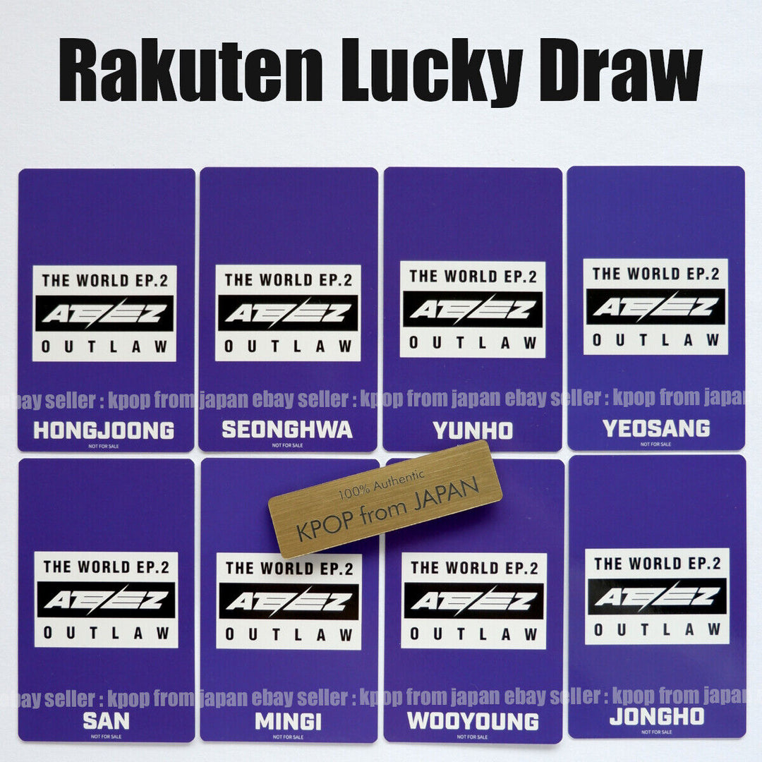 ATEEZ THE WORLD EP.2:OUTLAW POB Lucky draw photocard Rakuten UMS japan