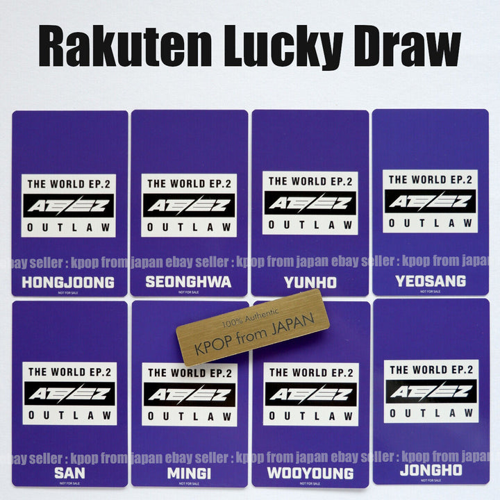 ATEEZ THE WORLD EP.2:OUTLAW POB Lucky draw photocard Rakuten UMS japan