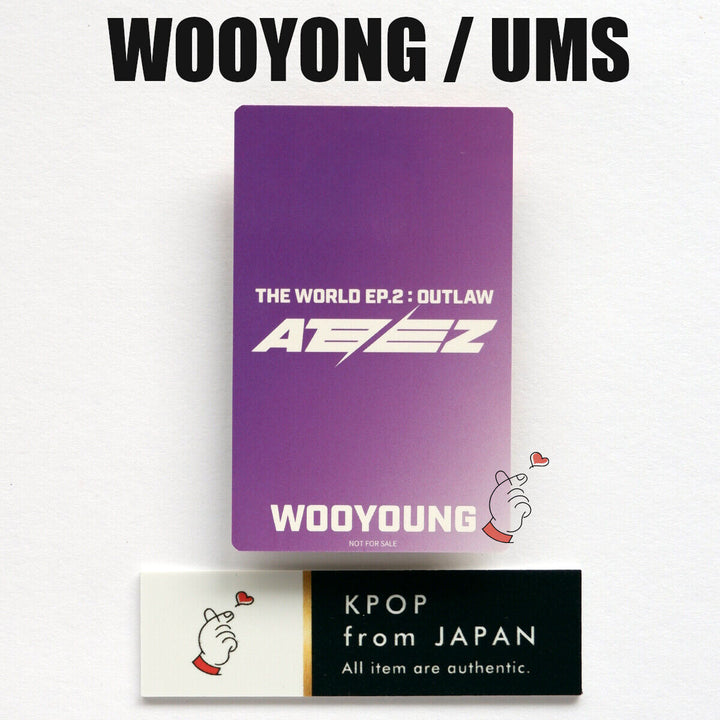 WOOYONG ATEEZ THE WORLD EP.2:OUTLAW POB Tarjeta fotográfica del sorteo Rakuten UMS Japón 