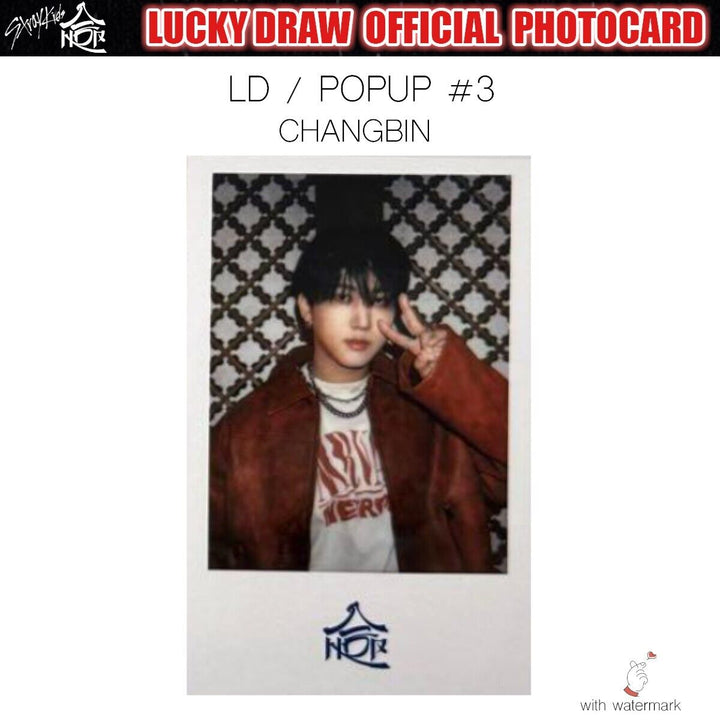 PRE STRAY KIDS HOP LUCKY DRAW SOUNDWAVE POP-UP OFFICIAL PHOTOCARD POLAROID POPUP