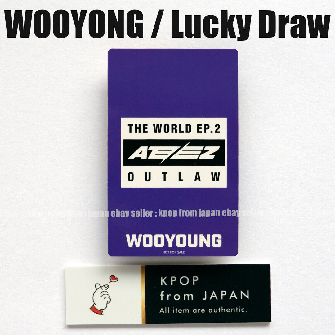 WOOYONG ATEEZ THE WORLD EP.2:OUTLAW POB Lucky draw photocard Rakuten UMS japan