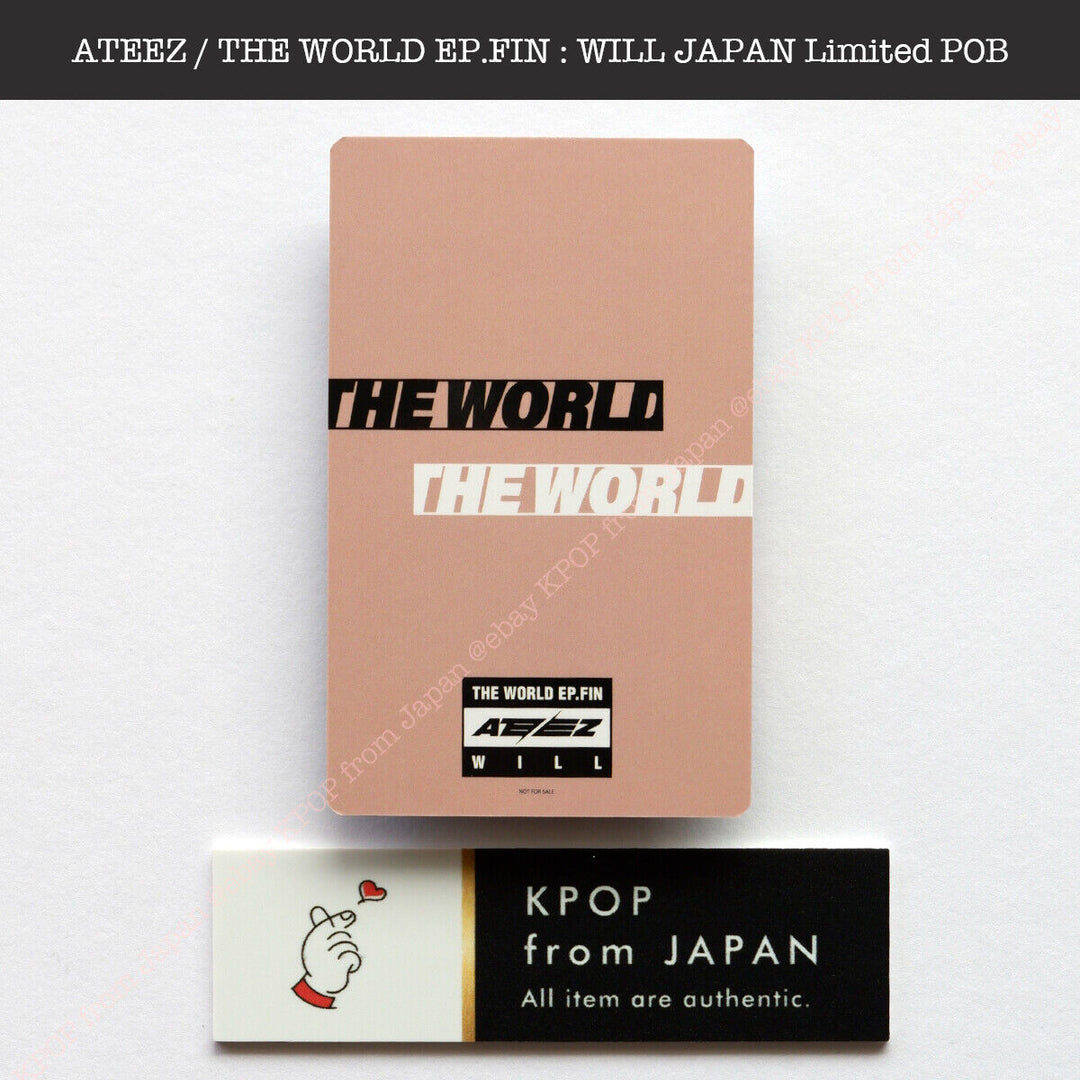 ATEEZ THE WORLD EP.FIN : WILL Japan POB Official Photocard Tower record HMV JPFC