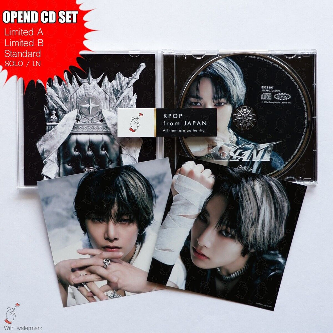 OPENED I.N STRAY KIDS GIANT LIMITED A , B , STANDARD , SOLO 4CD SET JAPAN