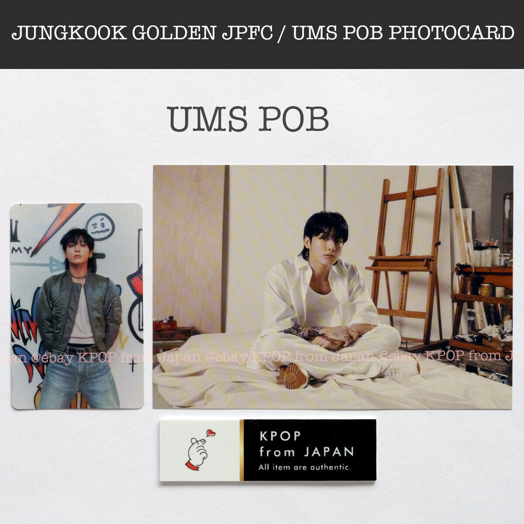 JUNG KOOK GOLDEN JPFC UMS POB Tarjeta fotográfica oficial JK PRE Benefit BTS 