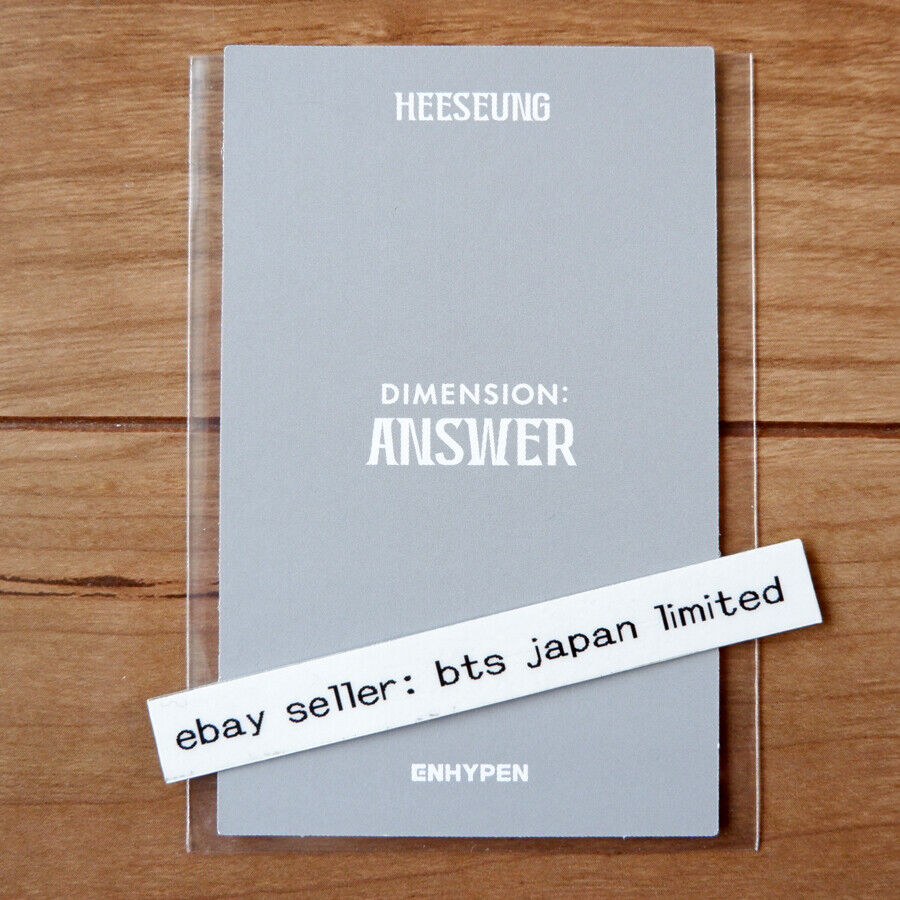 ENHYPEN Heeseung Repackage DIMENSION : ANSWER NO YET Official Photo card weverse