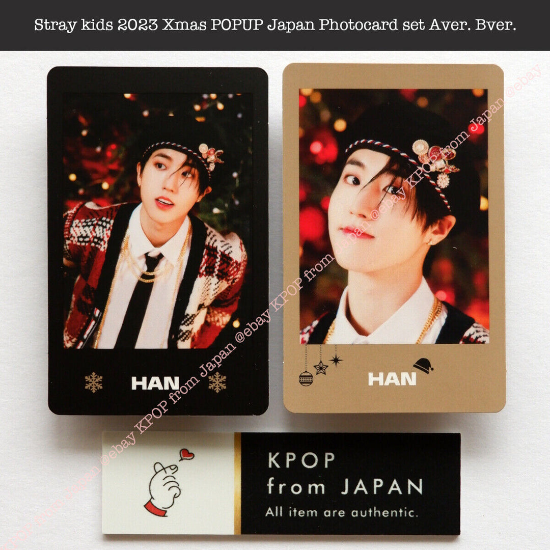 Stray kids 2023 Xmas POPUP Japan Official Photocard set Aver. Bver.