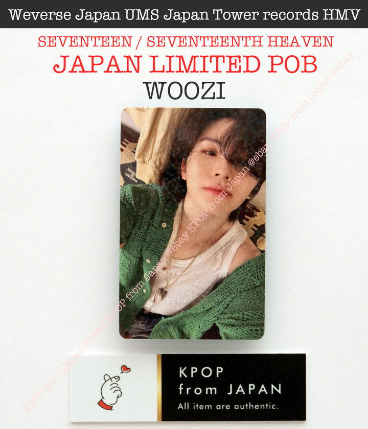 WOOZI SEVENTEEN SEVENTEENTH HEAVEN JAPAN POB Photocard CARAT weverse UMS HMV