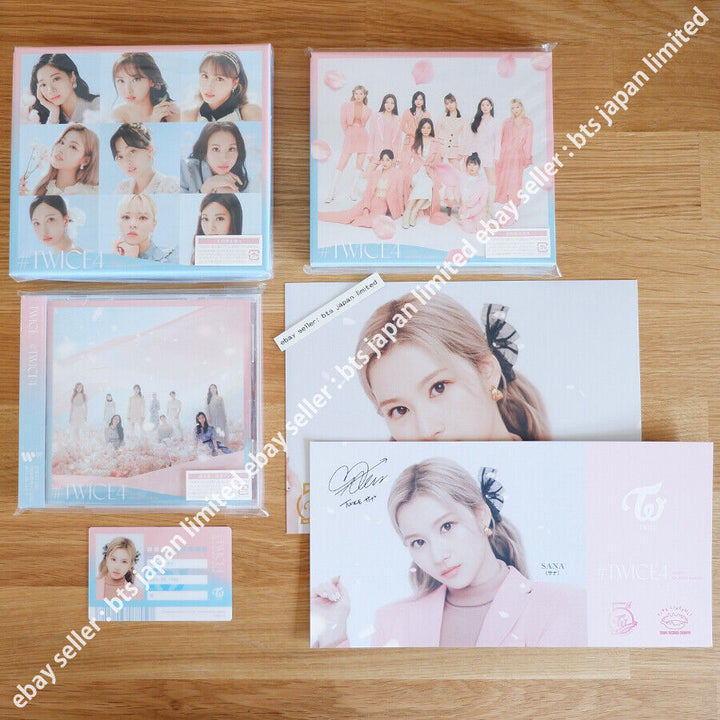 TWICE Sana TWICE4 CD oficial Photocard Tarjeta postal PC Tower records Limited 