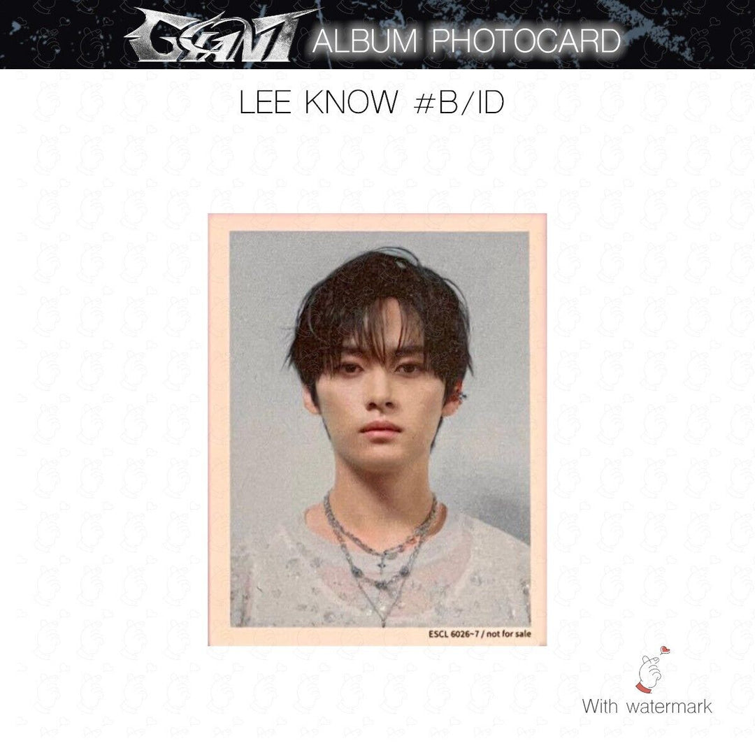 LEE KNOW STRAY KIDS GIANT JAPAN ALBUM PHOTOCARD POB LUCKY DRAW SOLO SONY