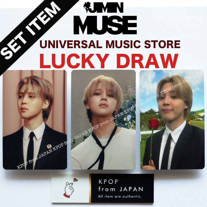 JIMIN MUSE UMS LUCKY DRAW PHOTOCARD SET JAPAN EDITION UNIVERSAL MUSIC STORE BTS