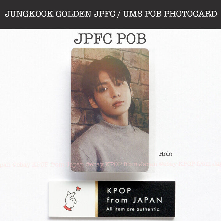 JUNG KOOK GOLDEN JPFC UMS POB Tarjeta fotográfica oficial JK PRE Benefit BTS 