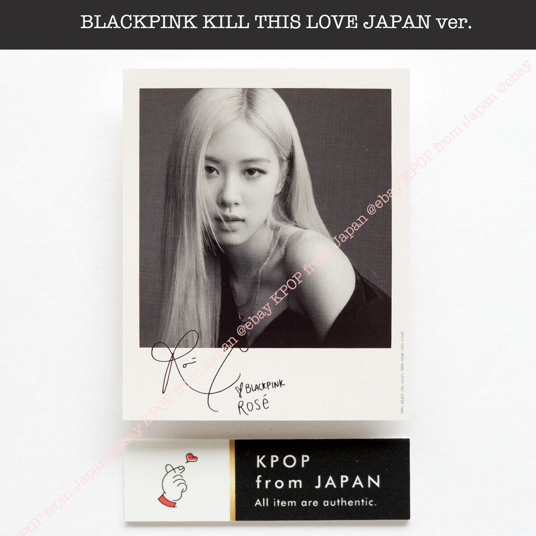 BLACKPINK KILL THIS LOVE Versión JP CD Tarjeta fotográfica oficial Jisoo Rose Jennie Lisa 