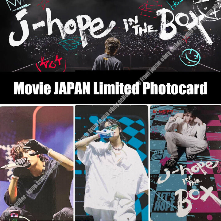 J-HOPE IN THE BOX Película JAPAN Tarjeta fotográfica oficial limitada 1.a 2.a tarjeta fotográfica POB 