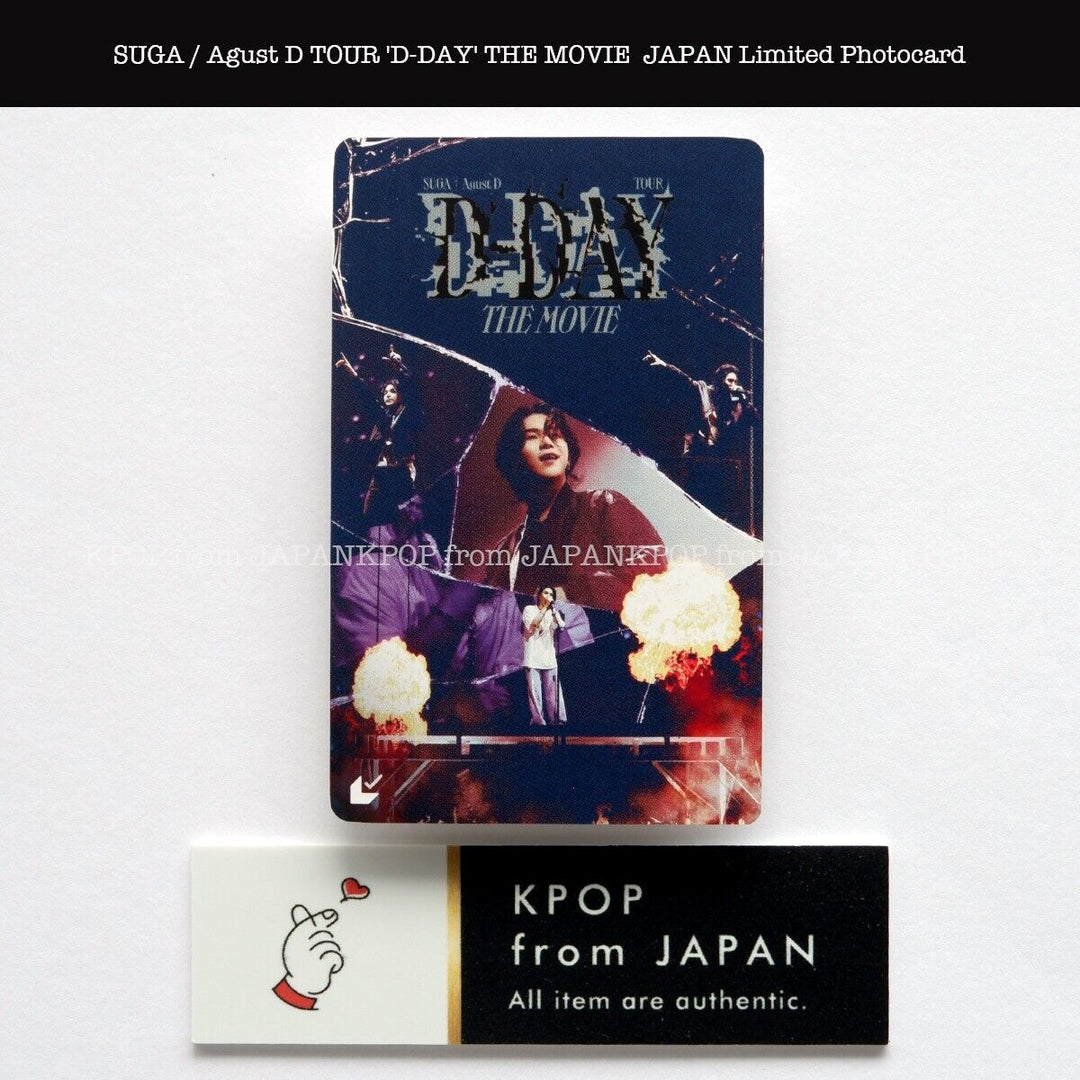 SUGA / Agust D TOUR 'D-DAY' THE MOVIE  JAPAN Limited Photocard + Ticket set