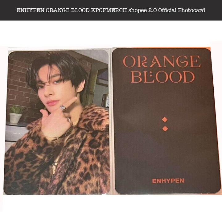 ENHYPEN ORANGE BLOOD Kpopmerch Shopee 2nd Video Call Official Photocard 2.0