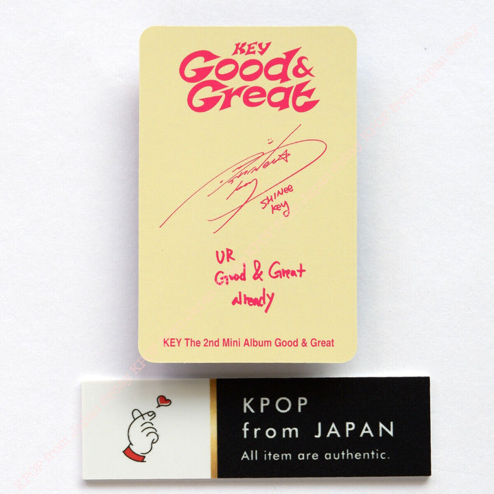 Key Good & Great Official Photocard Solo album Work Report Cover Letter SMini