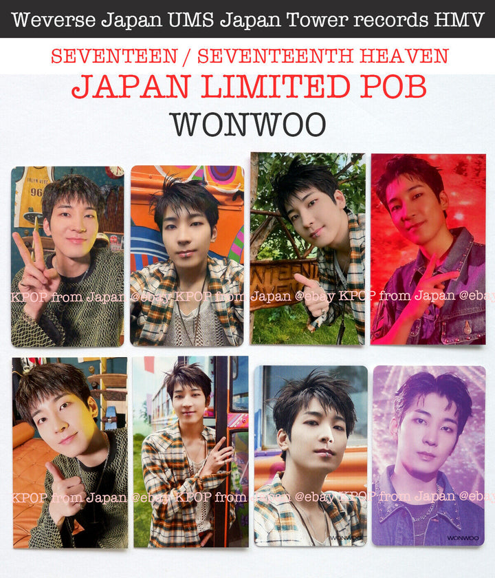 WONWOO SEVENTEEN SEVENTEENTH HEAVEN JAPAN POB Photocard CARAT weverse UMS HMV