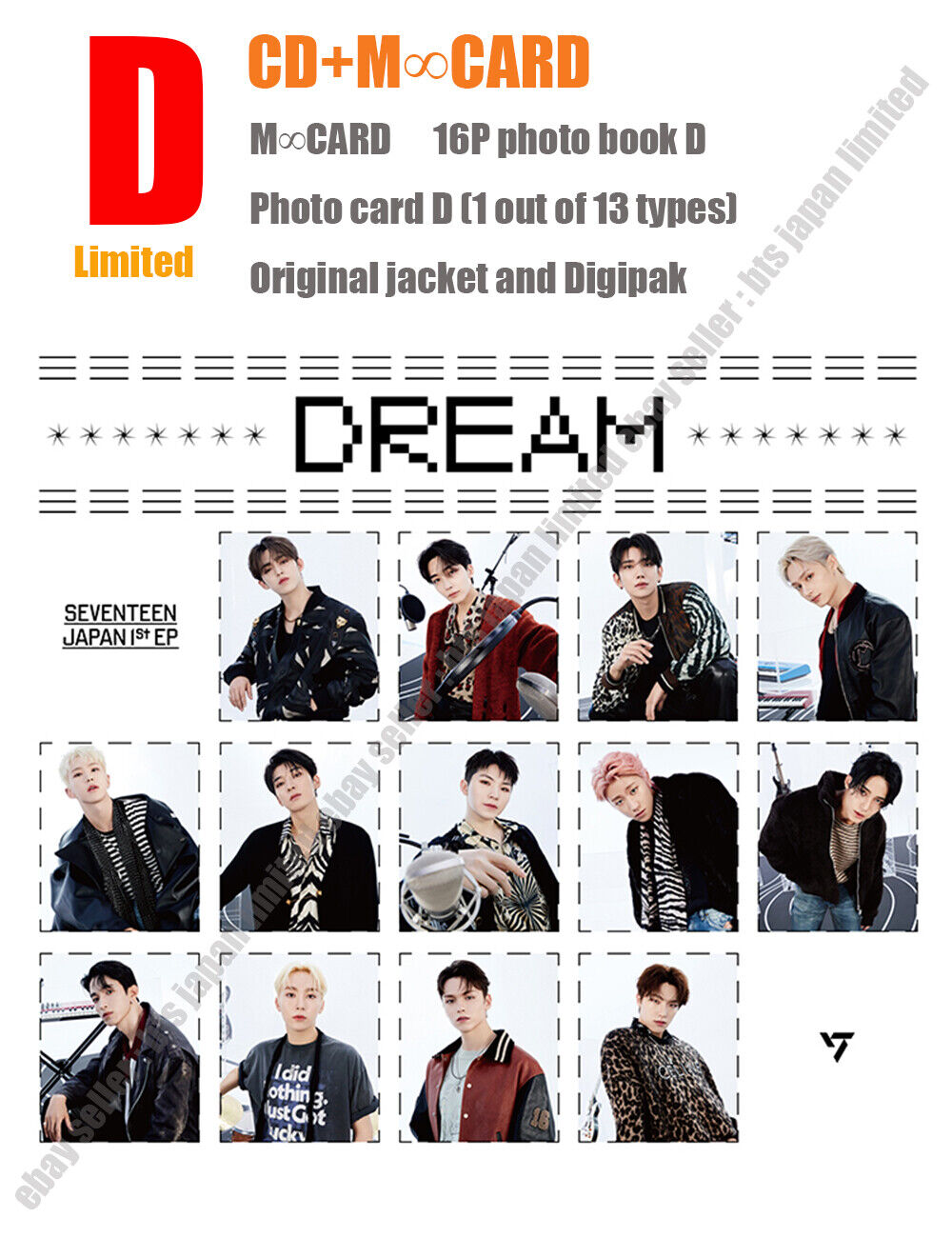 SEVENTEEN DREAM Japan Limited A / B / C / D / S / F / CARAT  Fan club