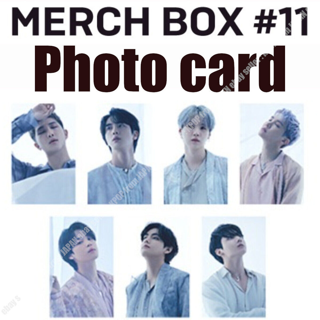 BTS MERCH BOX #11 Tarjeta fotográfica oficial PC 7 RM JIN SUGA J-HOPE JIMIN V JUNGKOOK 