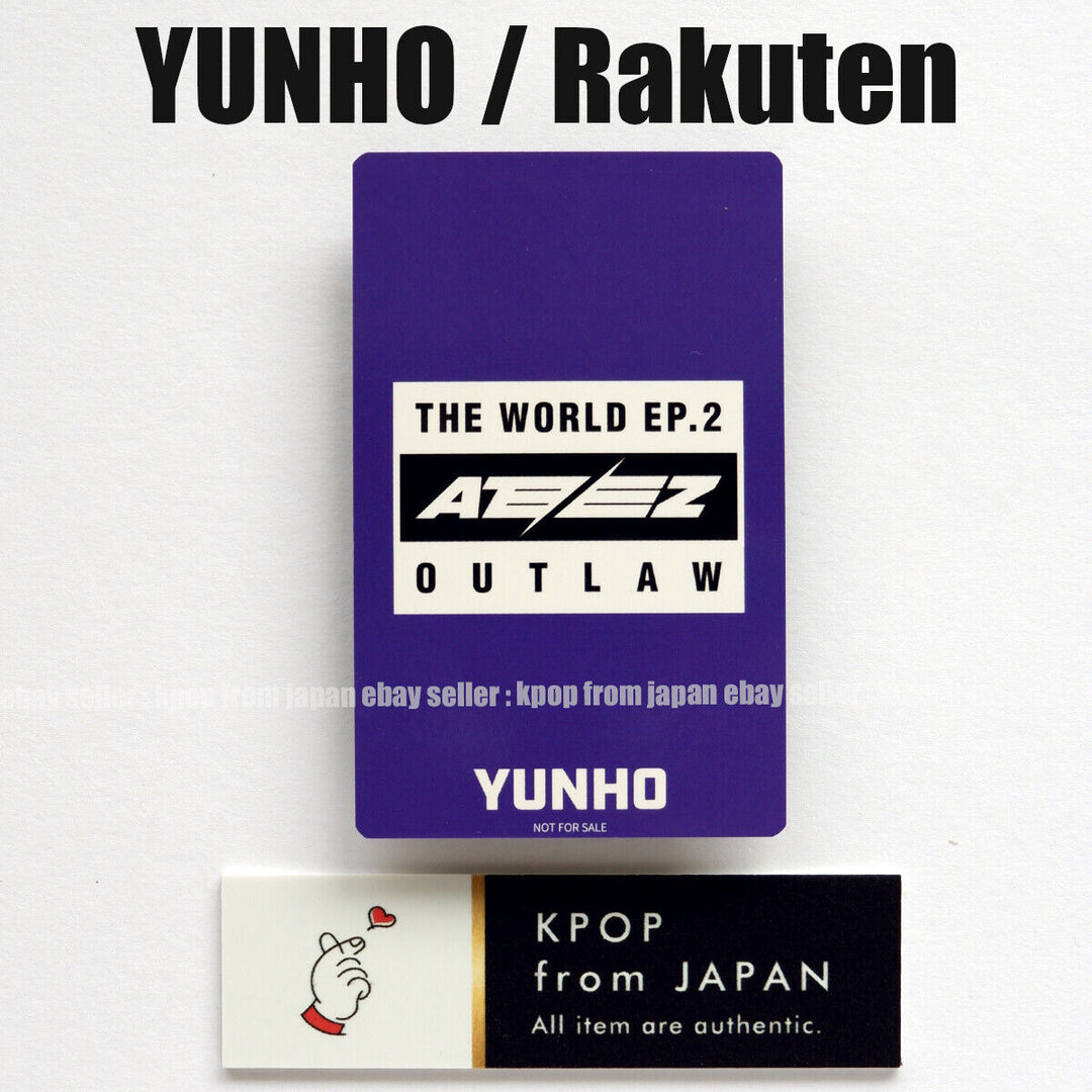 YUNHO ATEEZ THE WORLD EP.2:OUTLAW POB Tarjeta fotográfica del sorteo Rakuten UMS Japón 