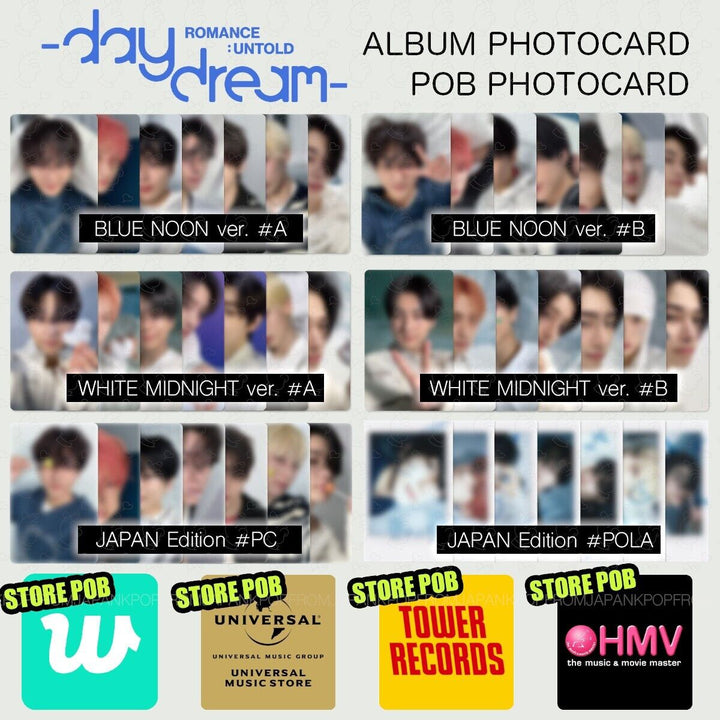 PRE ENHYPEN Repackage ROMANCE: UNTOLD daydream ALBUM / JAPAN POB PHOTOCARD