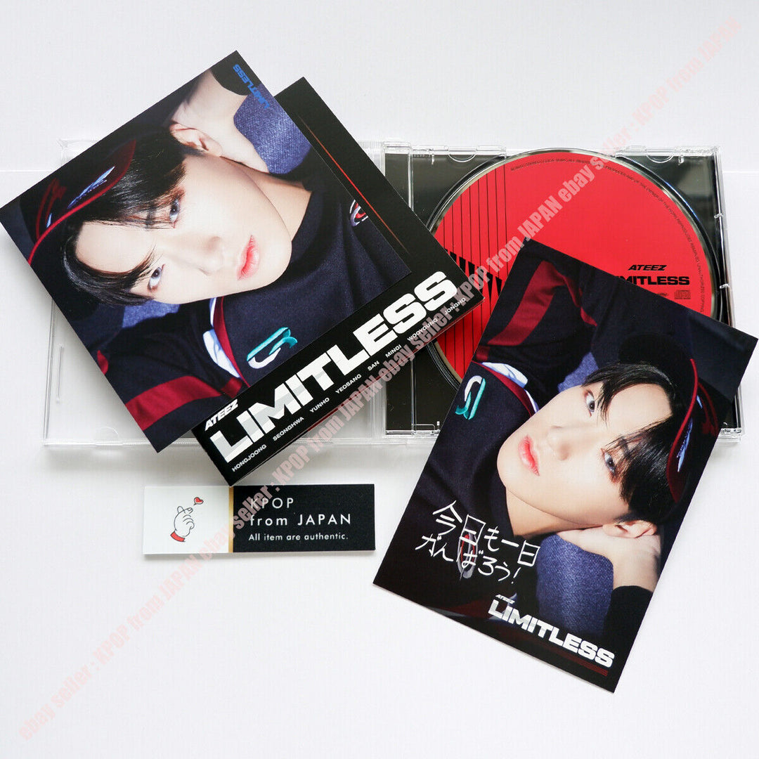 ATEEZ Limitless Chaqueta cambiadora oficial + CD estándar + Tarjeta postal 