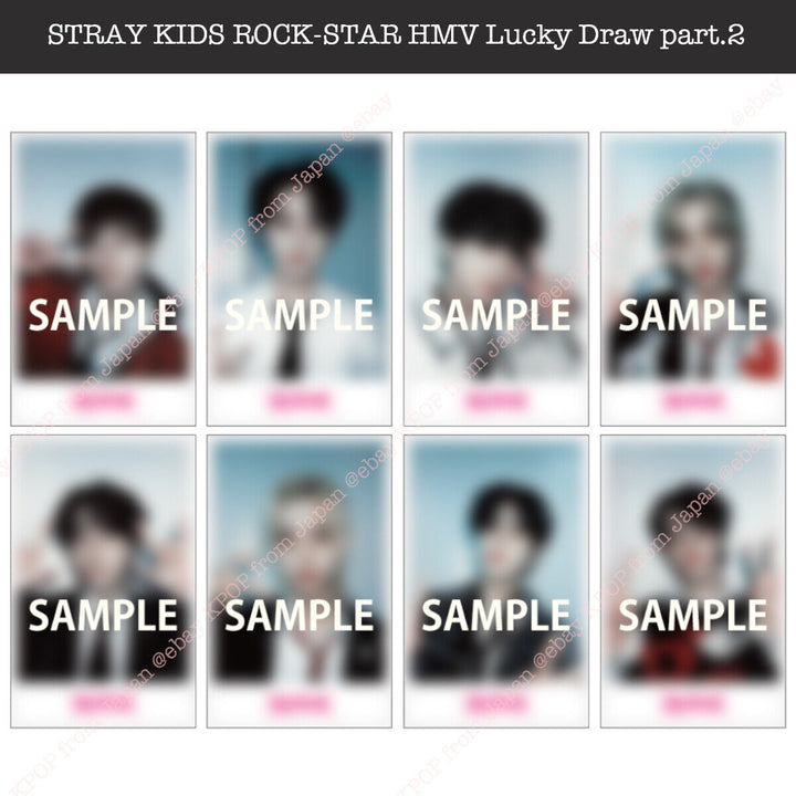 Stray kids ROCK-STAR Japan Limited HMV Sorteo parte.2 Tarjeta fotográfica oficial 