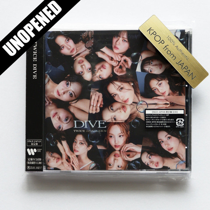 UNOPENED TWICE Japan Album DIVE Limited A B ONCE SOLO CD JPFC Photocard