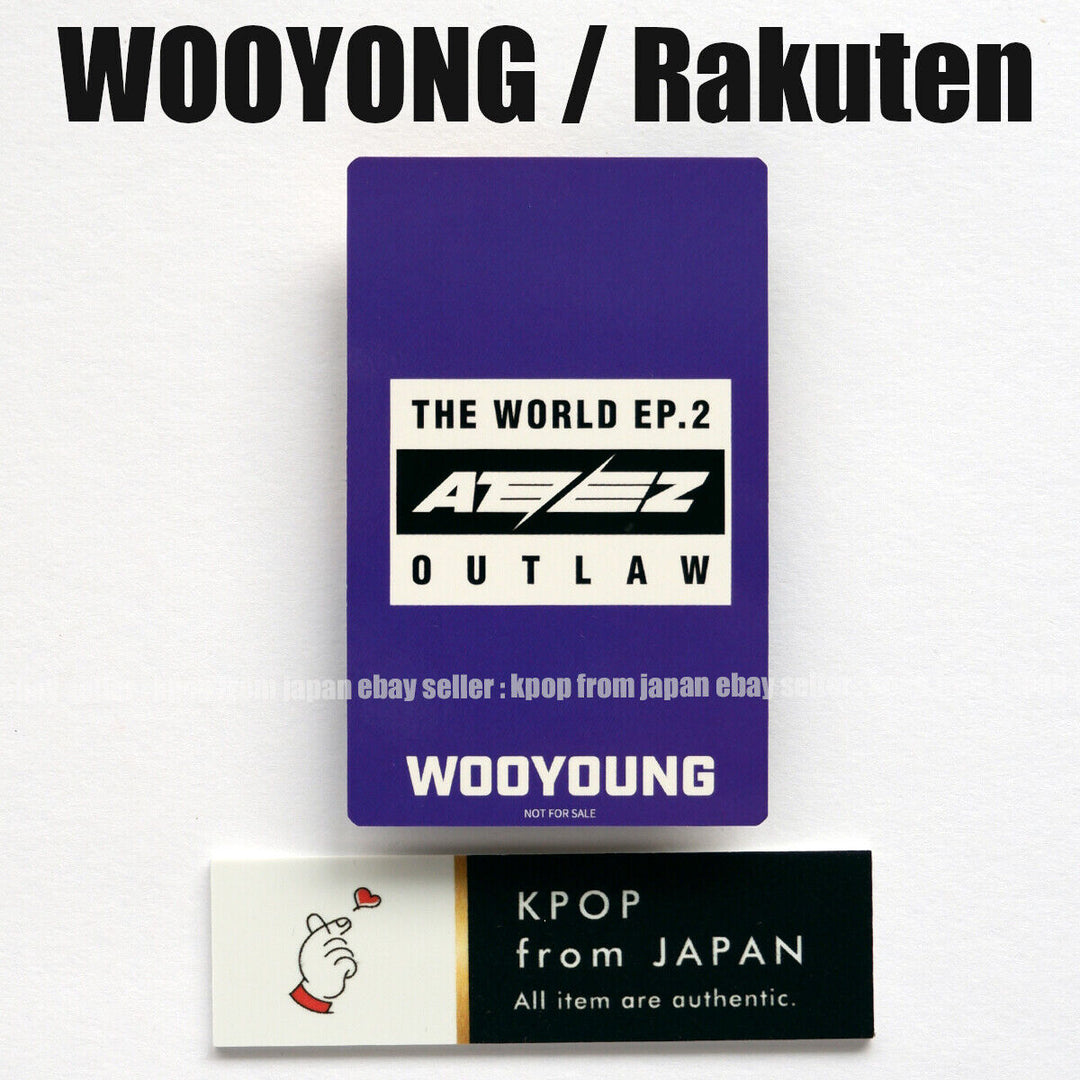 WOOYONG ATEEZ THE WORLD EP.2:OUTLAW POB Tarjeta fotográfica del sorteo Rakuten UMS Japón 