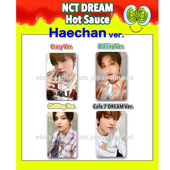 NCT DREAM Hot Sauce Haechan Tarjeta fotográfica oficial PC Crazy Bolling Chilling Cafe 7 