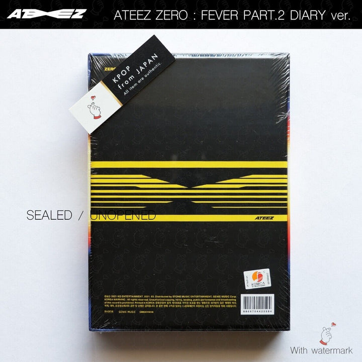 SEALED ATEEZ Zero Fever Part.2 A ver. Z ver. DIARY ver. 3Types Full Set