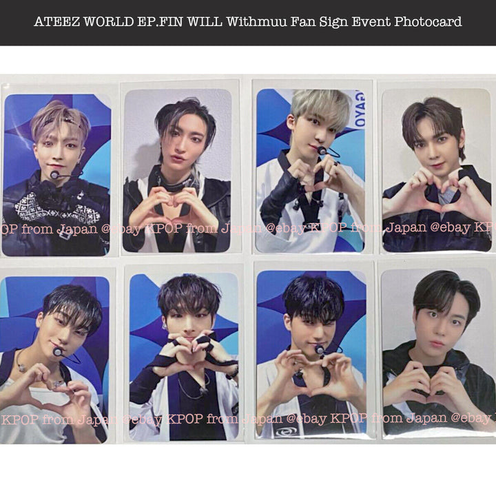 ATEEZ WORLD EP.FIN WILL Withmuu Fan Sign Event Benefit Official Photocard